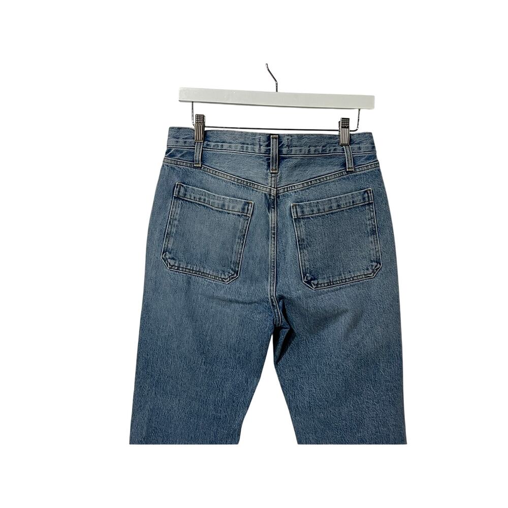 AGOLDE WOMENS 27 COOPER HIGH RISE STRAIGHT TROUSER JEANS COMMAND BLUE NEW - Picture 9 of 14